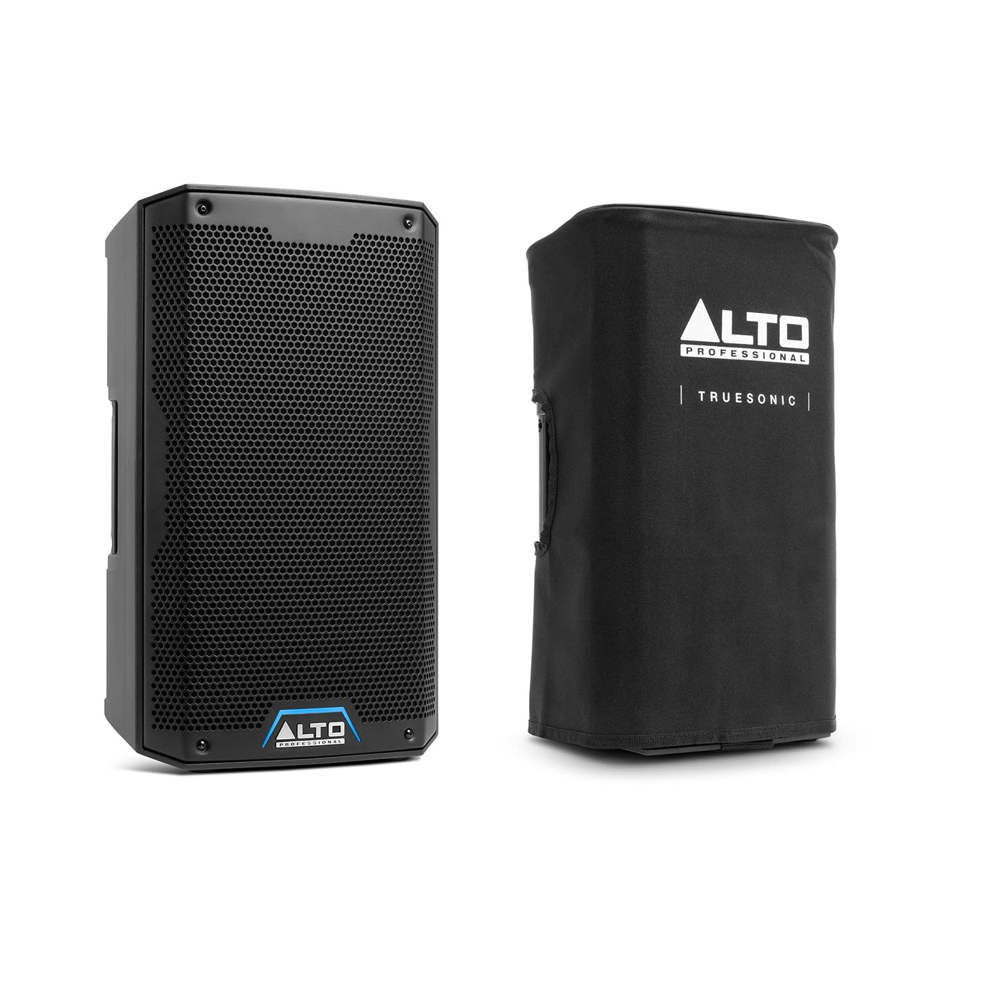 Alto Professional TS408 un TS408 vāks – 2000W 8" aktīvais PA skaļrunis ar 3 kanālu mikseri, Bluetooth straumēšanu, bezvadu skaļruņu savienošanu, DSP un izturīgu aizsargapvalku TS408.