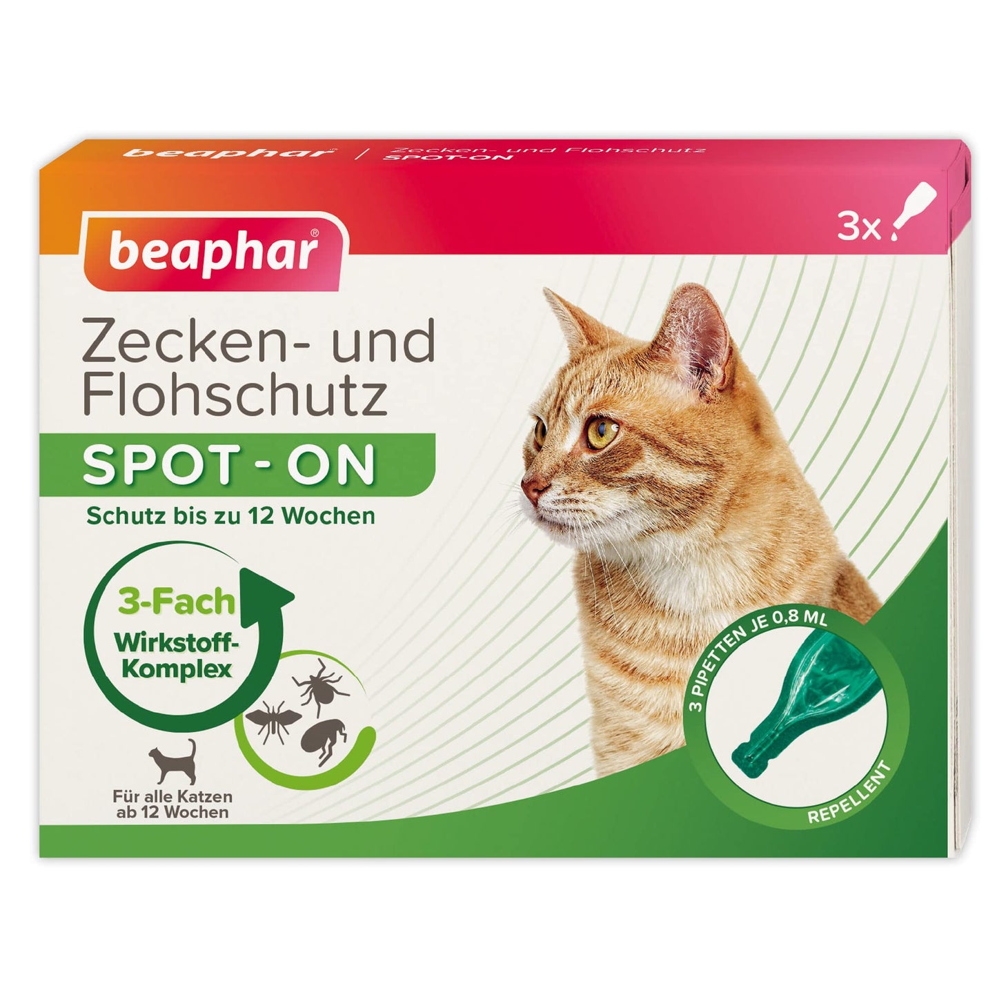 Beaphar aizsardzība pret ērcēm un blusām Spot-ON 3x0,8ml, kaķim