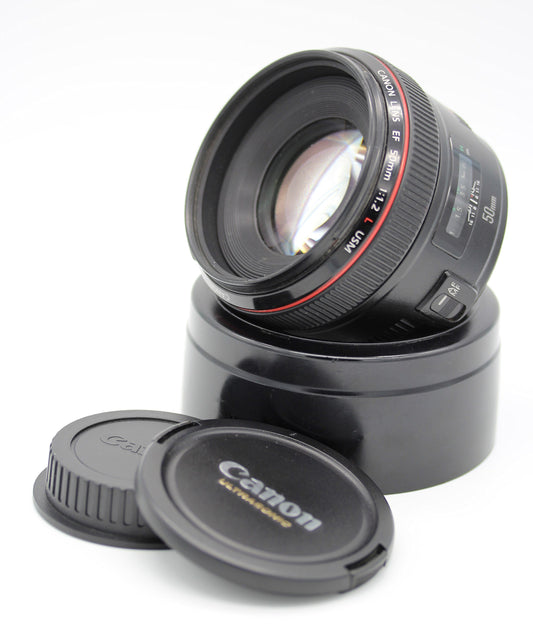Canon EF 50mm F1.2L USM objektīvs (72mm filtra vītne) melns