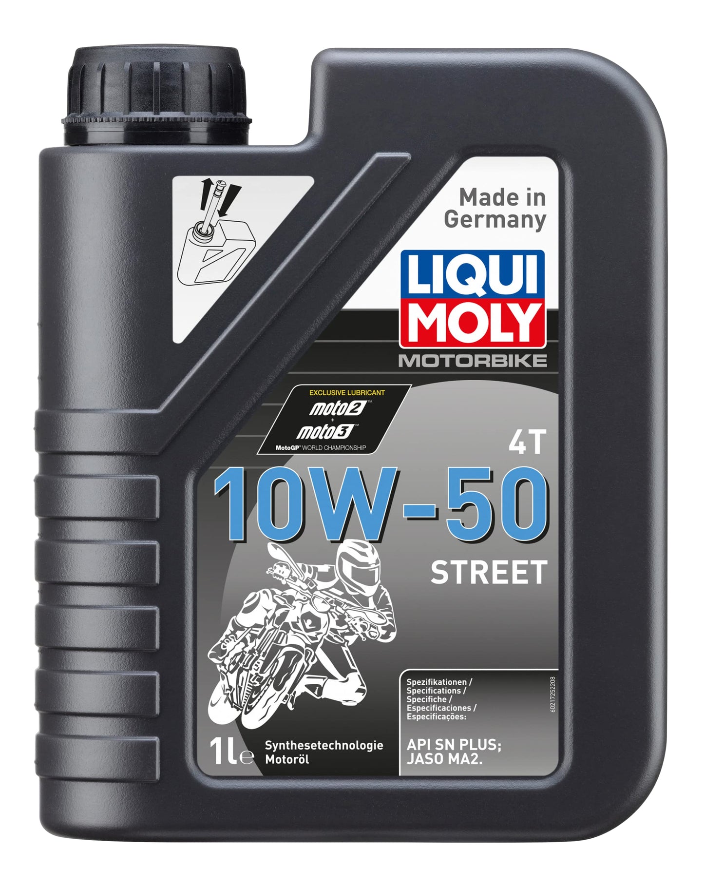 LIQUI MOLY motociklu 4T 10W-50 Street | 1 L | motociklu 4-takt eļļa | Art.-Nr.: 21725