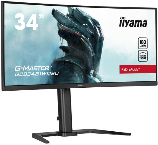 iiyama G-Master Red Eagle GCB3481WQSU-B1 - 34" UWQHD, 1500R curve, 180Hz, 0.3ms, HDR400, height adjustable, black