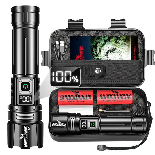 Uzlādējams LED lukturis Shadowhawk 500000 Lumen - līdz 1000m darbības attālums
