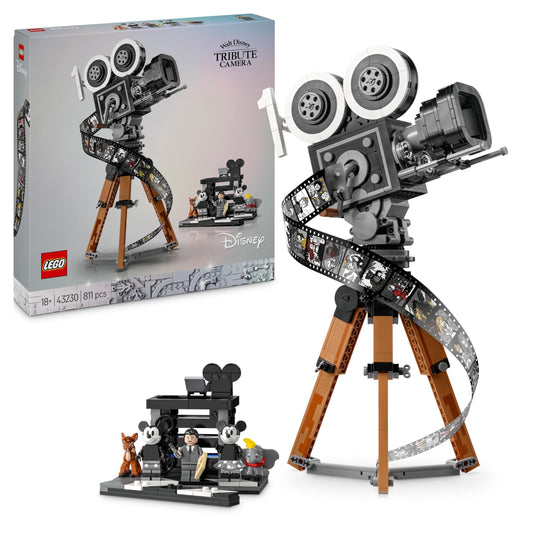 LEGO Disney kamera – komplekts pieaugušajiem ar Mikipeles, Minnijas, Bambi un Dumbo figūrām, ideāla dāvana faniem 43230