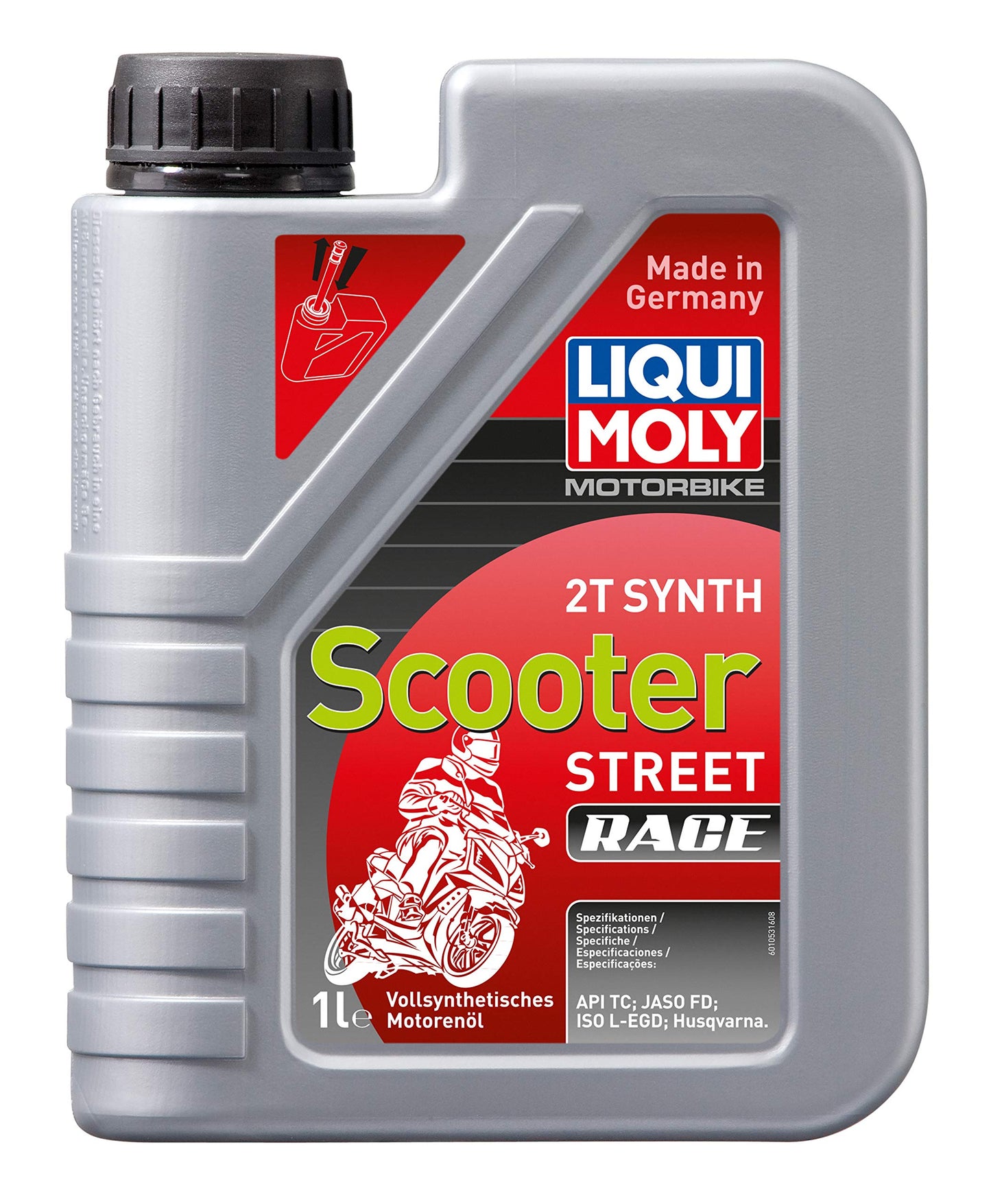 LIQUI MOLY Motociklu 2T Sintētiskais Scooter Race | 1 L | Motociklu 2-taktu eļļa | Art.-Nr.: 1053