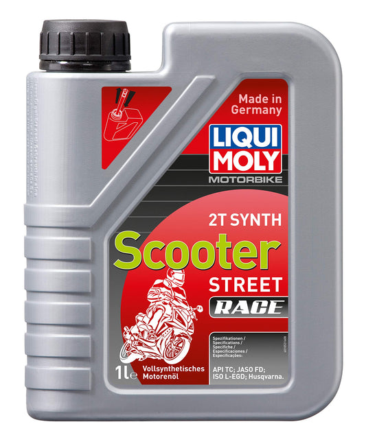 LIQUI MOLY Motociklu 2T Sintētiskais Scooter Race | 1 L | Motociklu 2-taktu eļļa | Art.-Nr.: 1053