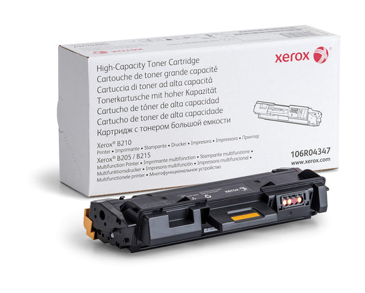Xerox B210/B205/B215 Black Toner Cartridge - Standard capacity, 3,000 pages, model 106R04347.