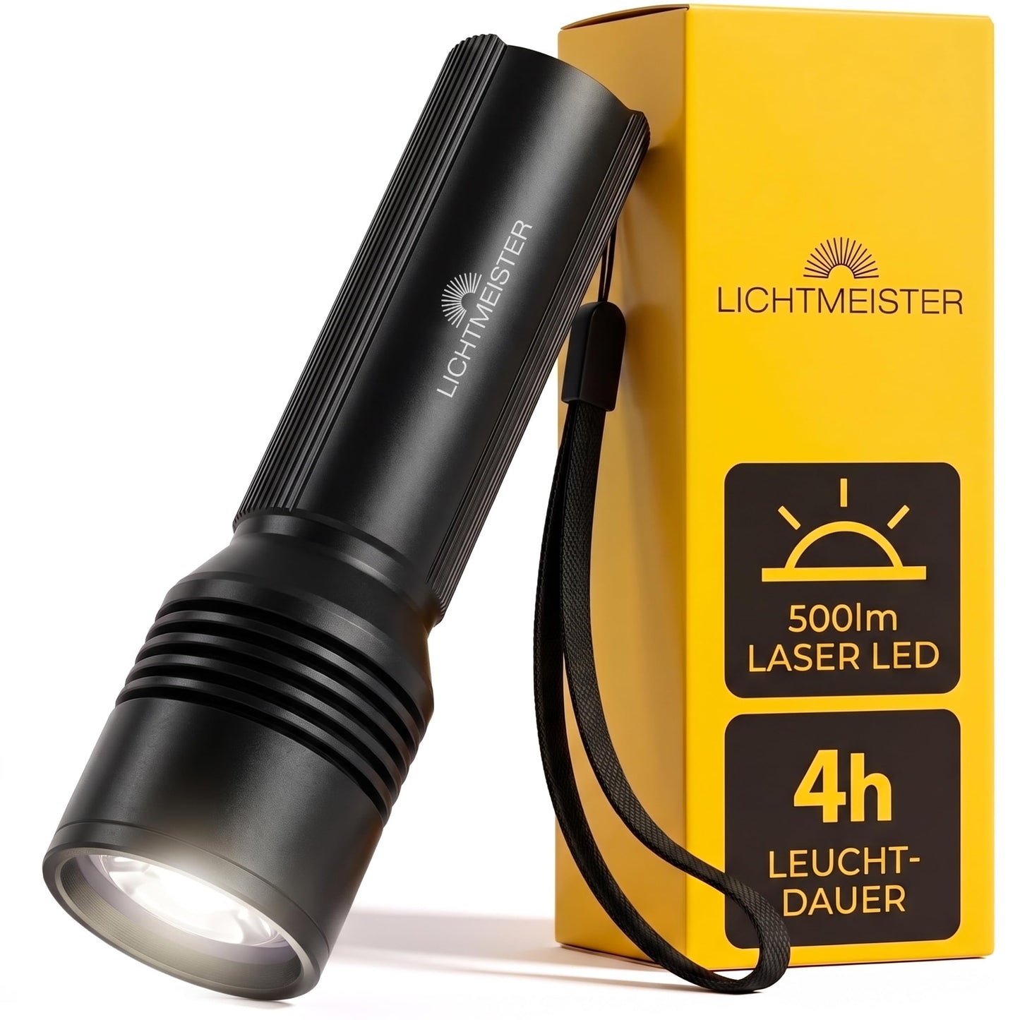Lukturītis LICHTMEISTER® uzlādējams vai ar baterijām, 500 Lumen, 1200 mAh akumulators, LED lukturītis, mazs un īpaši spožs, ideāli piemērots bērniem
