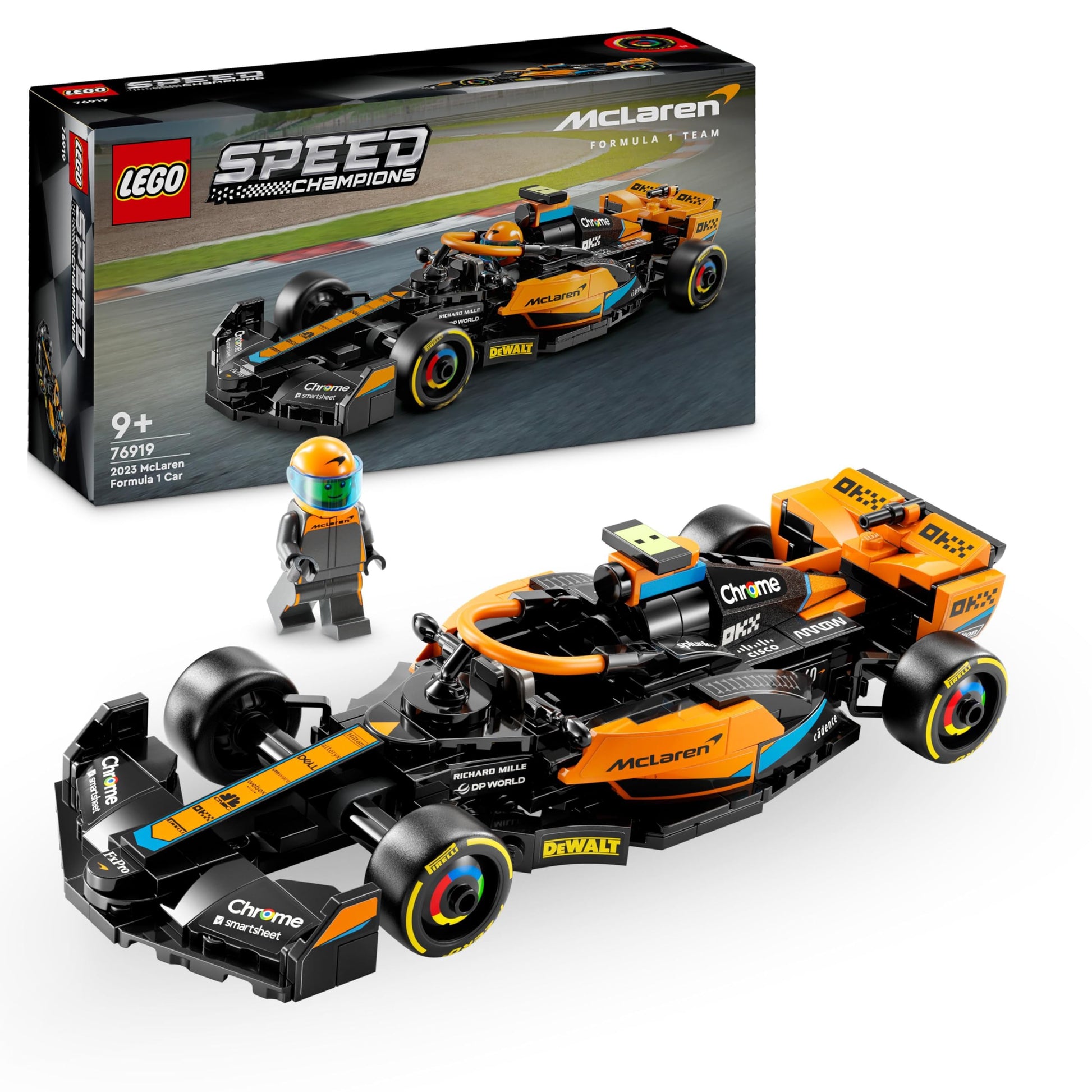LEGO Speed Champions McLaren Formula 1 - Buildable race car model for kids 9+, perfect for independent play and room decor.