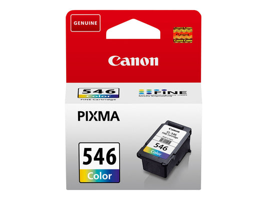 Canon oriģināltinte CL-546 - standarta izmērs, krāsa, pārstrādājams iepakojums, augstas kvalitātes drukāšanai.