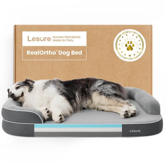 Memory foam suņu gulta LE SURE RealOrtho™ ortopēdisks suņu dīvāns lieliem suņiem