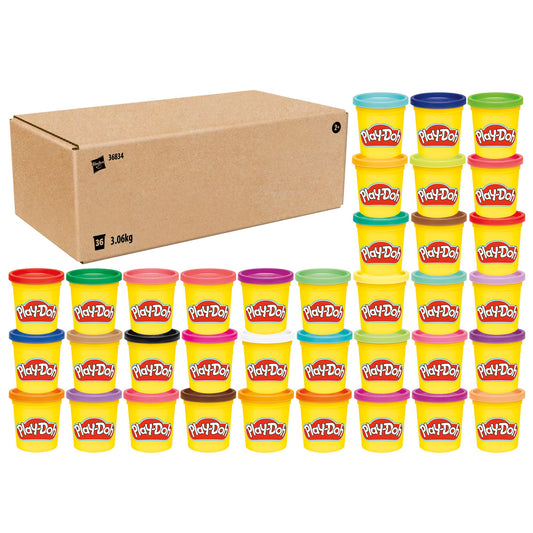Modelēšanas masa Play-Doh 36 Mega Pack, radošām rotaļām, bērniem no 2 gadiem, 36 krāsu komplekts