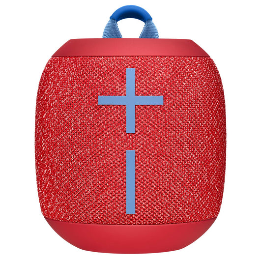 Ultimate Ears Wonderboom 2 Portatīvais Bluetooth skaļrunis, 360° skaņa, ūdensizturīgs un putekļu izturīgs, āra režīms, savienojiet 2 skaļruņus stereo skaņai, 13 stundu akumulatora darbības laiks - Sarkans/Zils