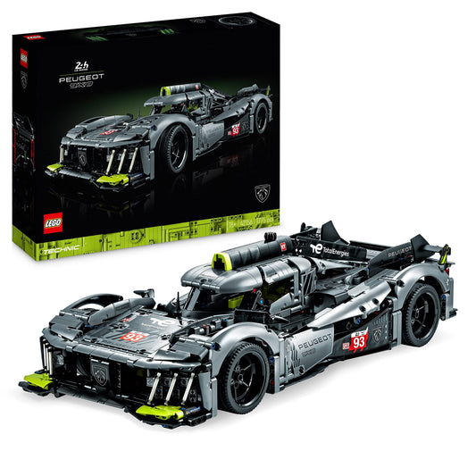 LEGO 42156 Technic Peugeot 9X8 - 1:10 scale hybrid hypercar model kit for adults, perfect for motorsport collectors.