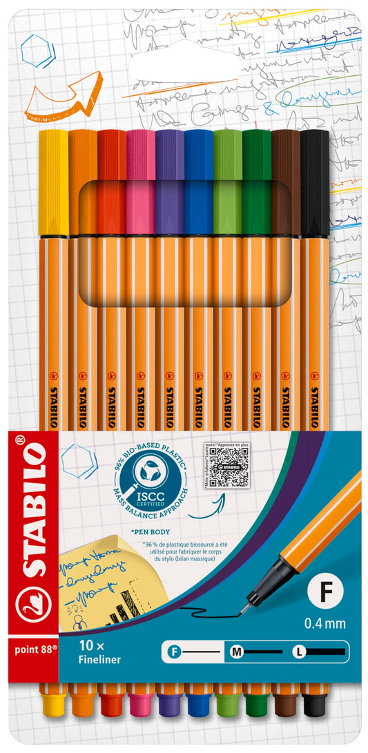 Fineliner STABILO point 88, precīzai rakstīšanai un zīmēšanai