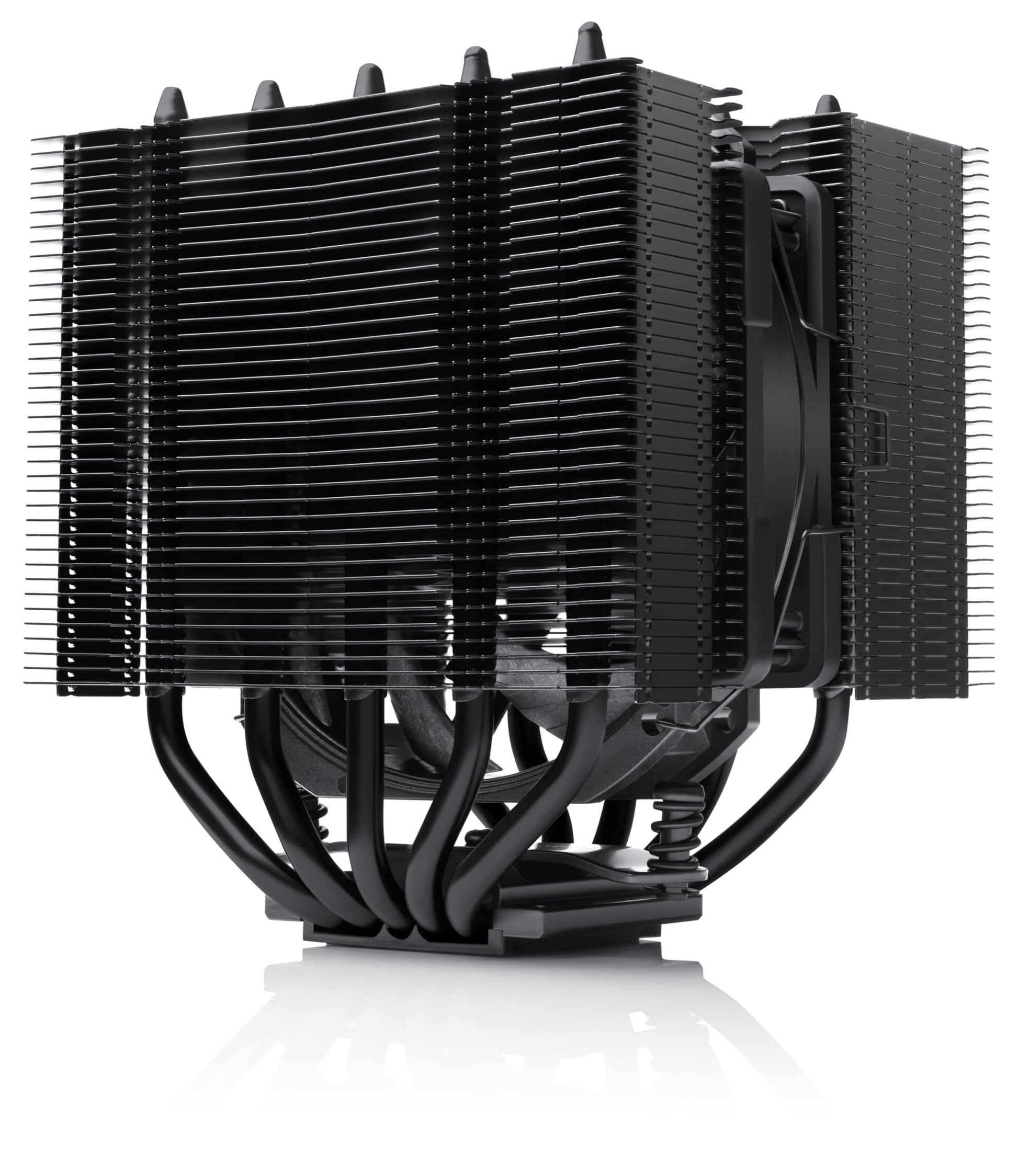 Noctua NH-D12L chromax.black - 120mm dual tower CPU cooler, sleek black design, efficient cooling performance.