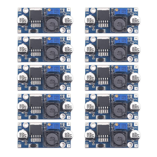 Sprieguma pārveidotājs Binghe 10 gab. DC-DC 3A Buck Converter, pazeminošais modulis, regulējams barošanas avots, 3.2-46V uz 1.25-35V