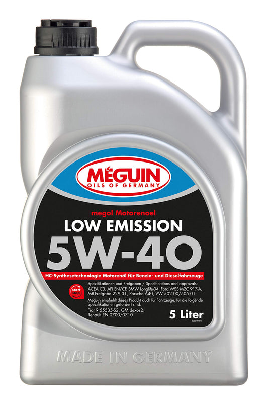 Meguin Megol Low Emission SAE 5W-40 | 5 L | sintētiskā tehnoloģija motoru eļļa | Art.-Nr.: 6574