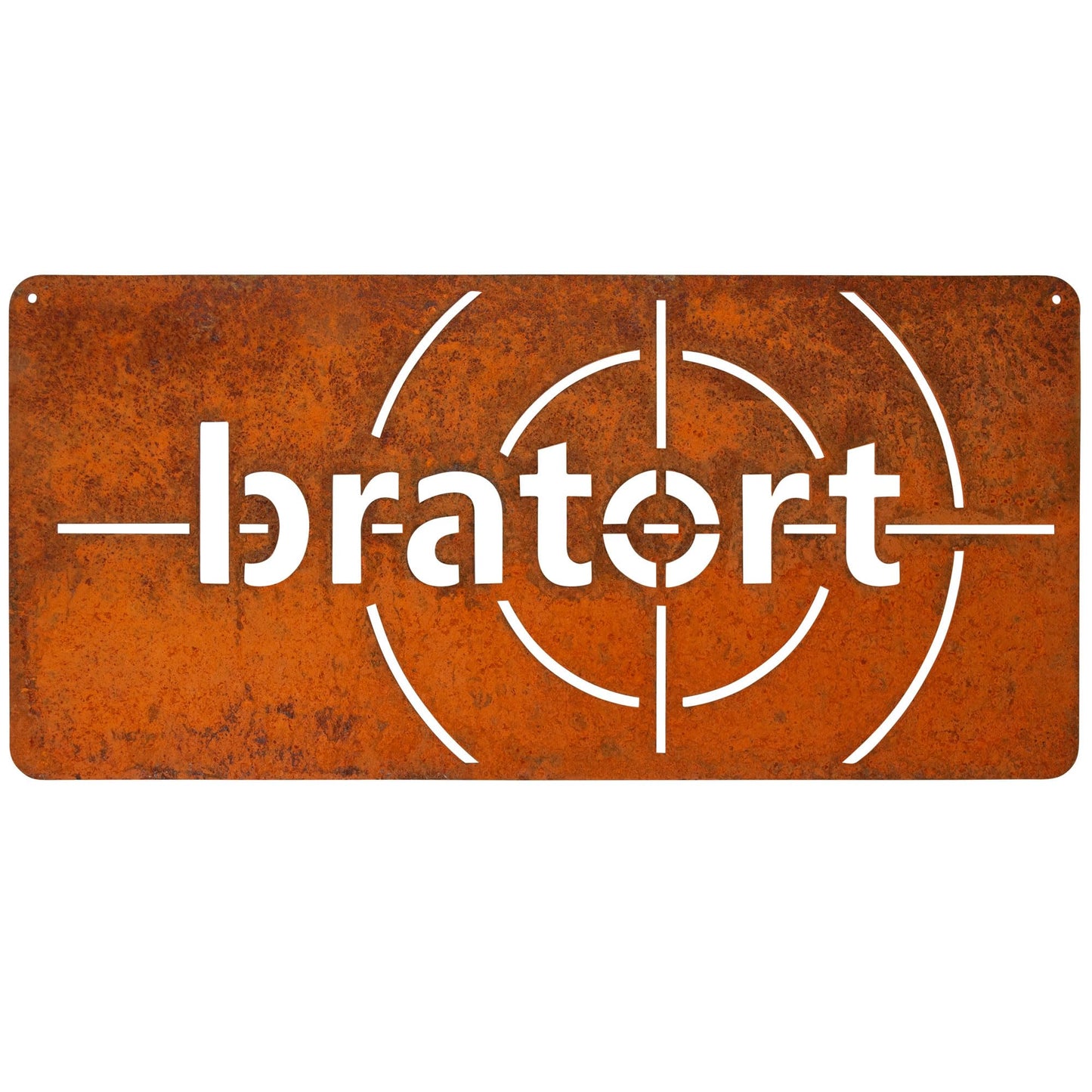 EXTRAVAGANT® zīme „Bratort” sienas dekors, dārza dekors, dzīvokļa dekors, metāla dārza zīme, iekštelpām un ārā, laikapstākļiem izturīga, dāvana dārzam, terasei, dzīvoklim, dzimšanas dienai
