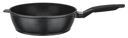 GSW TITĀNA GRANĪTA cepšanas panna FerroTherm - 24cm, melna, granīta pārklājums, izturīga un viegli tīrāma.