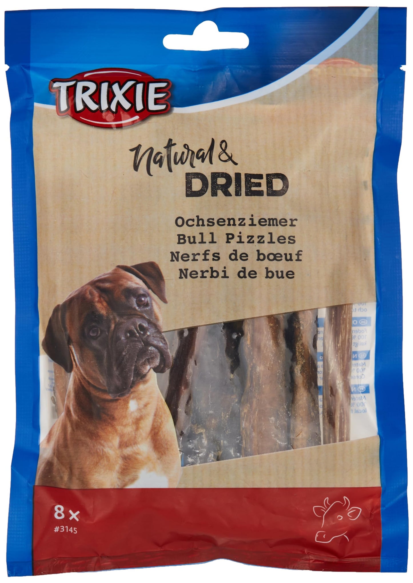 TRIXIE bulla žāvēti kārumi suņiem, 100 g, 8 gab., 12 cm