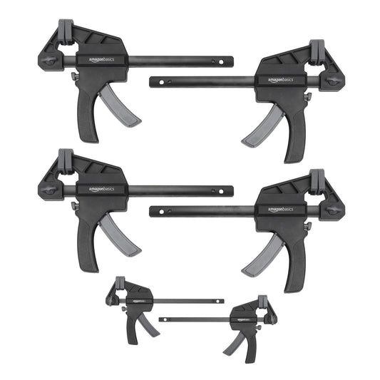Vienroku spīlītes, 6 gab., 2 gab. 10,16 cm, 4 gab. 15,24 cm, melni pelēkas
