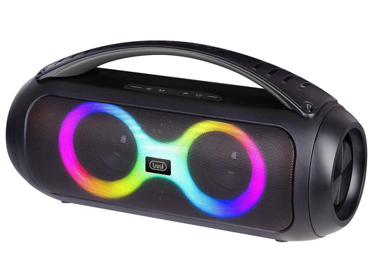 Trevi XR 8A70 pastiprināts Bluetooth skaļrunis, 40 W, ūdensizturīgs IPX5, MP3 atskaņotājs ar USB un Micro-SD karti, AUX-IN, TWS funkcija, iebūvēta akumulators