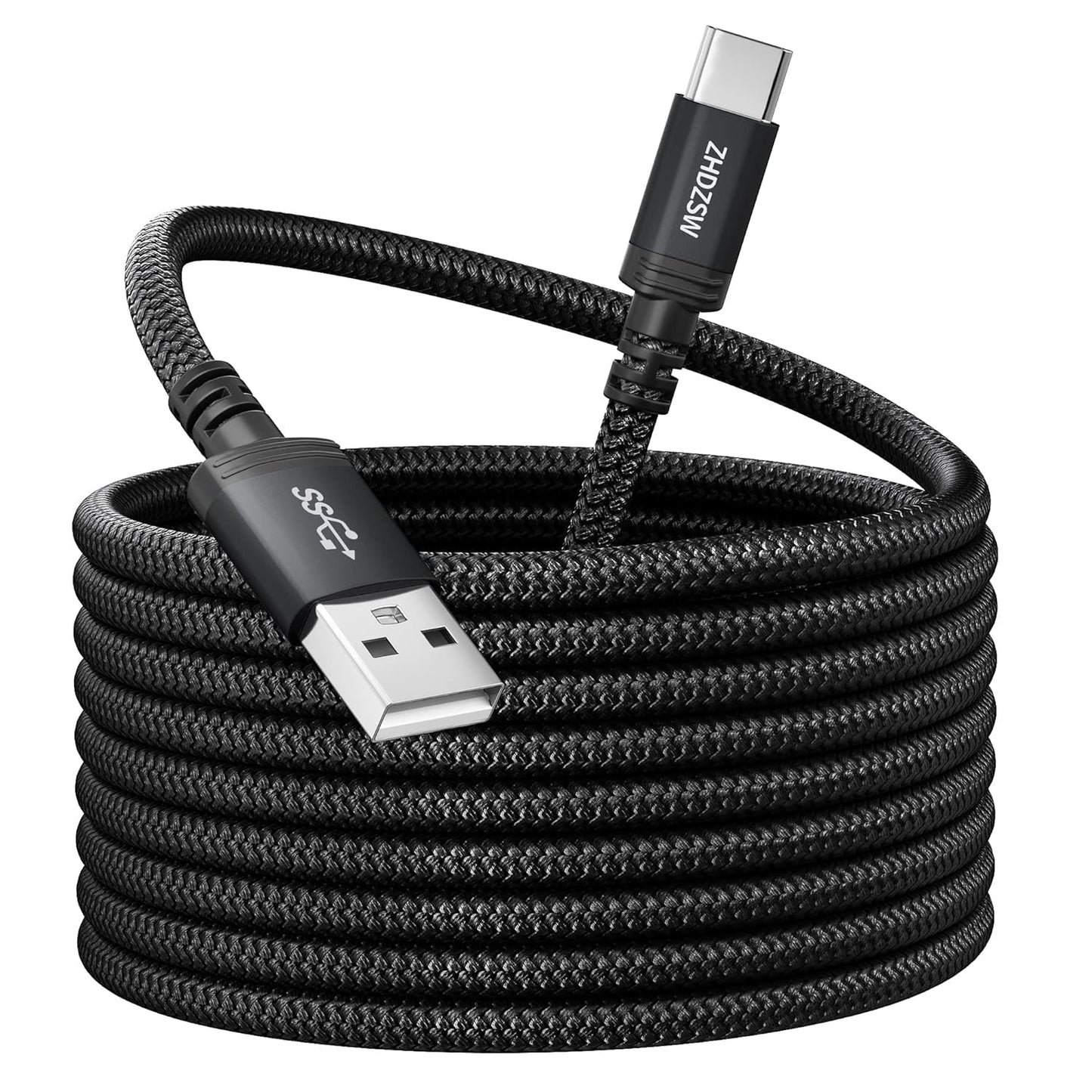 USB-C kabelis 5M, 3.1A ātrās uzlādes kabelis, pīts USB uz USB Type C kabelis PS5 kontrolierim, Samsung Galaxy S10/S9/S8 Plus, Note 10 9 8, LG V30 V20 G6 G5, Moto, LG, HUWEI, Mi9/8 u.c.