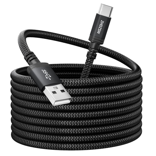 USB-C kabelis 5M, 3.1A ātrās uzlādes kabelis, pīts USB uz USB Type C kabelis PS5 kontrolierim, Samsung Galaxy S10/S9/S8 Plus, Note 10 9 8, LG V30 V20 G6 G5, Moto, LG, HUWEI, Mi9/8 u.c.