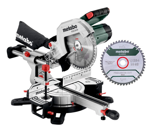 Metabo KGS 254 M - Precīza griezuma līnija, 254 mm cietmetāla asmens, vilkšanas funkcija, 2 m kabelis.