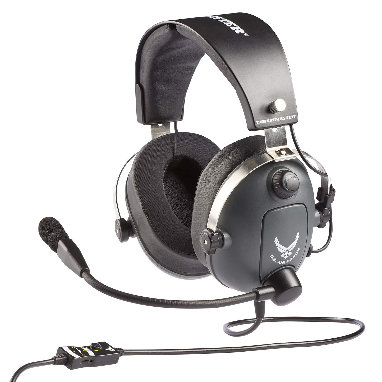Spēļu austiņas Thrustmaster T.Flight U.S. Air Force Edition, multiplatformu, melnas
