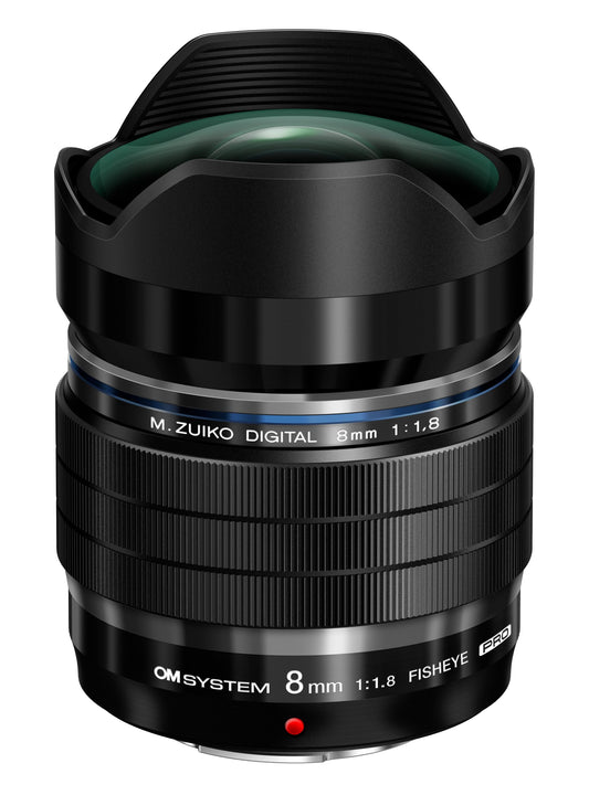 19. OM SYSTEM M.Zuiko Digital ED 8mm F1.8 PRO objektīvs, gaismas jaudīgs fiksētā fokusa objektīvs, piemērots visām MFT kamerām (Olympus OM-D & Pen modeļiem, Panasonic G sērija), melns