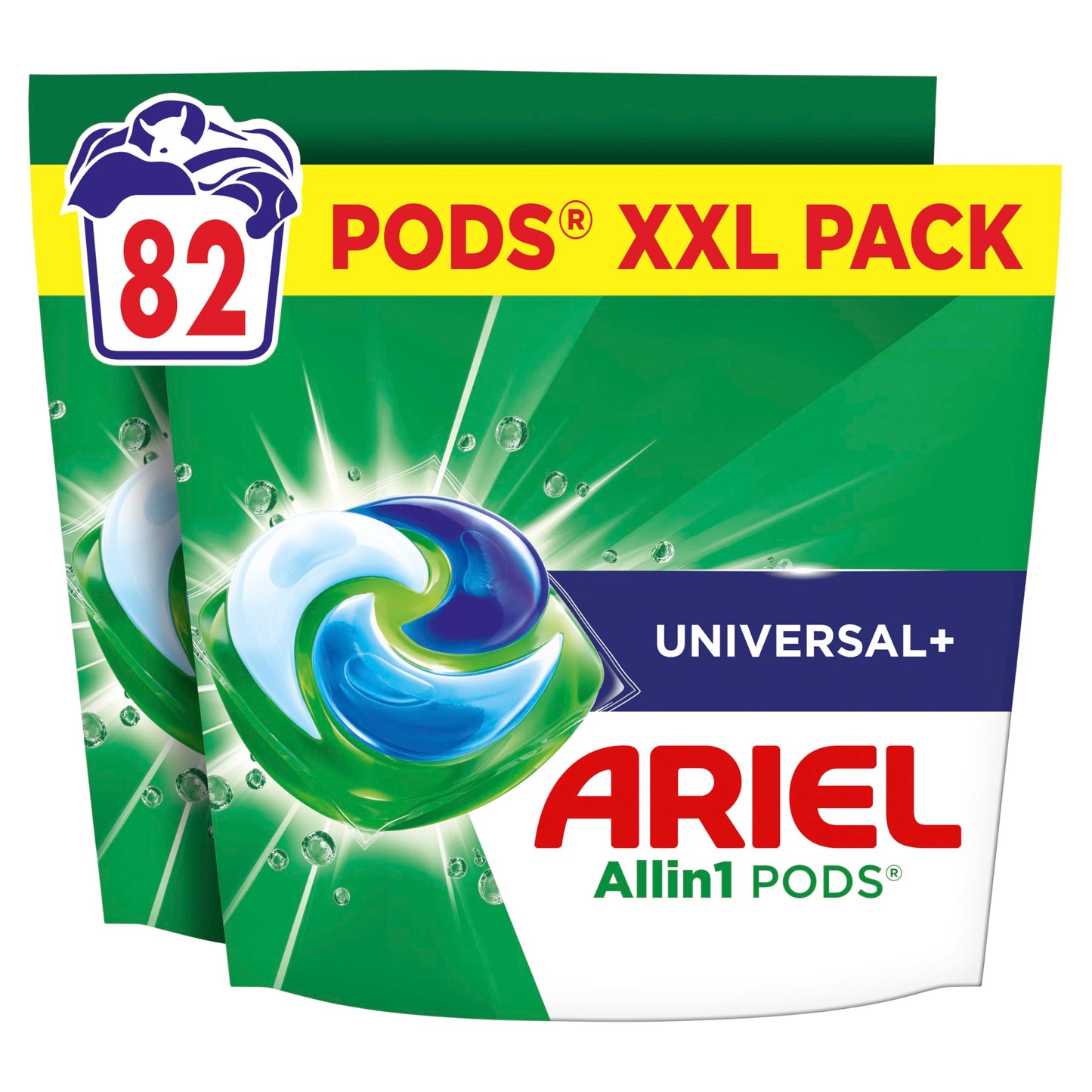 Ariel Pods Universal+ veļas mazgāšanas kapsulas, 82 mazgāšanas reizes