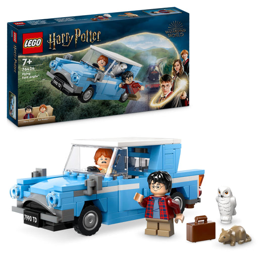 LEGO Harijs Poters Lidojošais Fords Anglia - būvējama rotaļu automašīna ar 2 minifigūrām, ideāla dāvana bērniem no 7 gadiem.