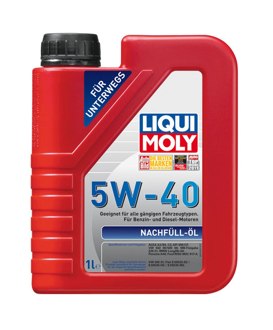 LIQUI MOLY Nachfüll-Öl 5W-40 | 1 L | sintētiskās tehnoloģijas dzinēja eļļa | Art.-Nr.: 1305