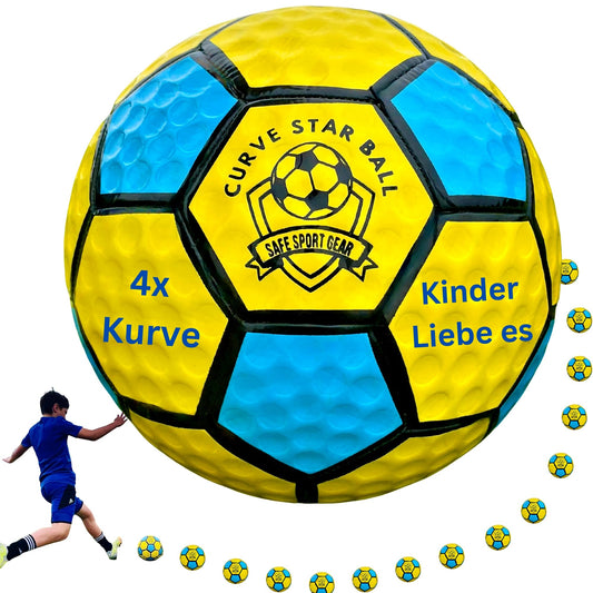 Futbola bumba Safe Sport Gear Curve Star, 5. izmērs, dzeltena