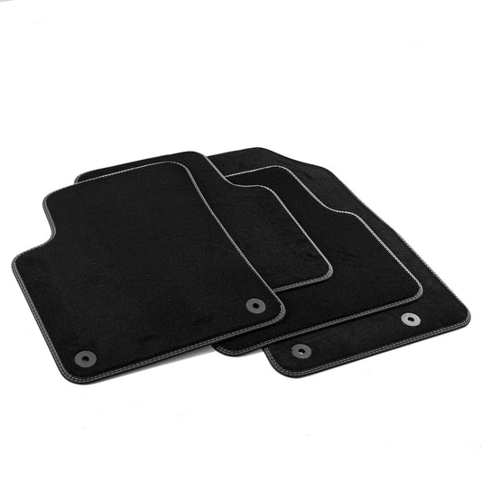 MDM PRO-7402 Grīdas paklāji Citroen C3 Aircross / Opel Crossland X - Crossland 06.2017>, precīza velūra mākslīgās ādas malas un divkāršs šuvums hroma šuves