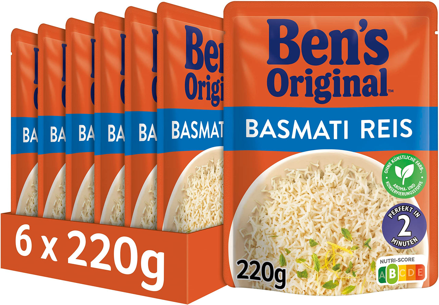 Basmati rīsi Ben's Original Express, 6 x 220g, multipaka