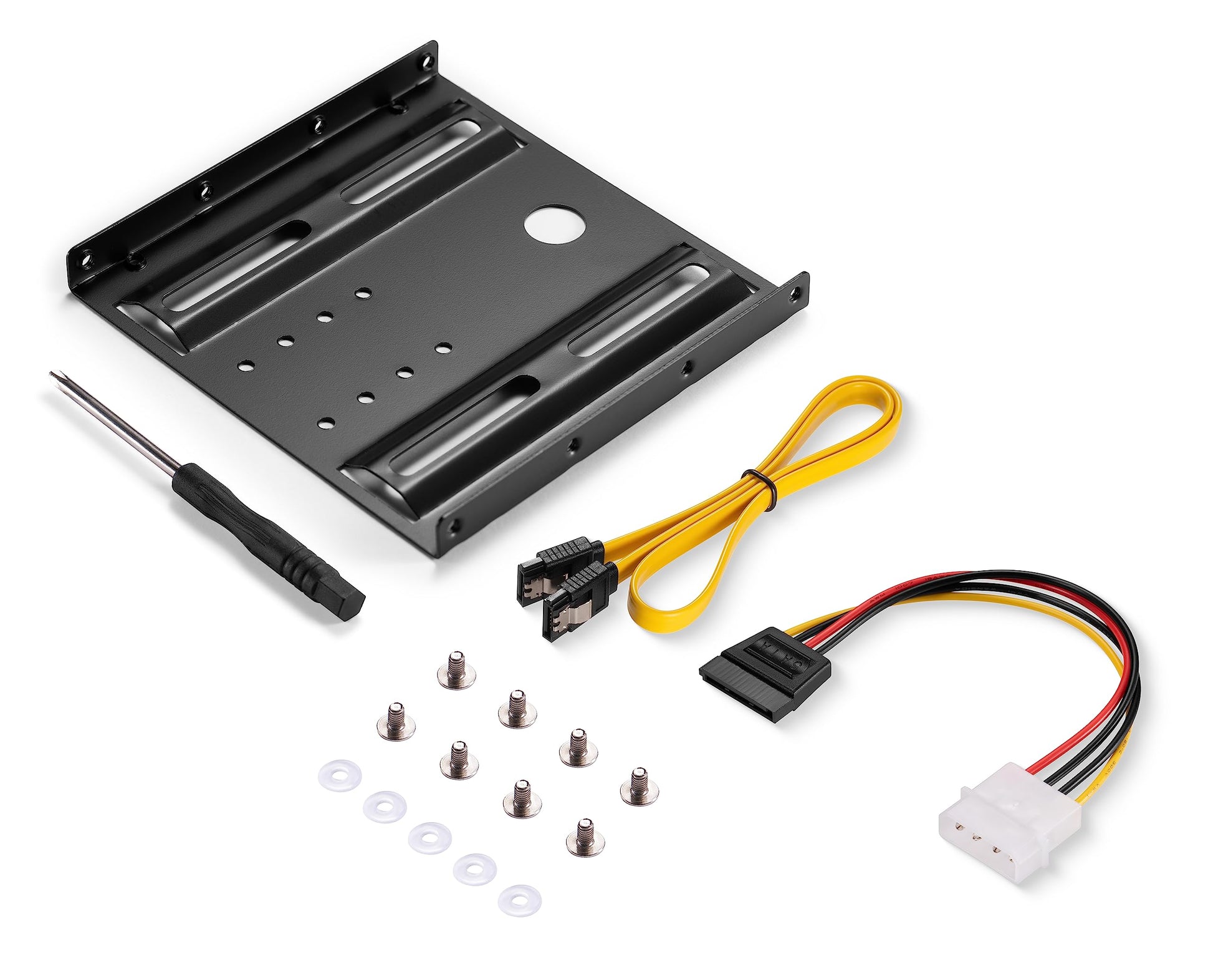 Sonero® SSD montāžas rāmis komplekts - 2,5" SSD uz 3,5", iekļauj piederumus un uzstādīšanas rīkus.