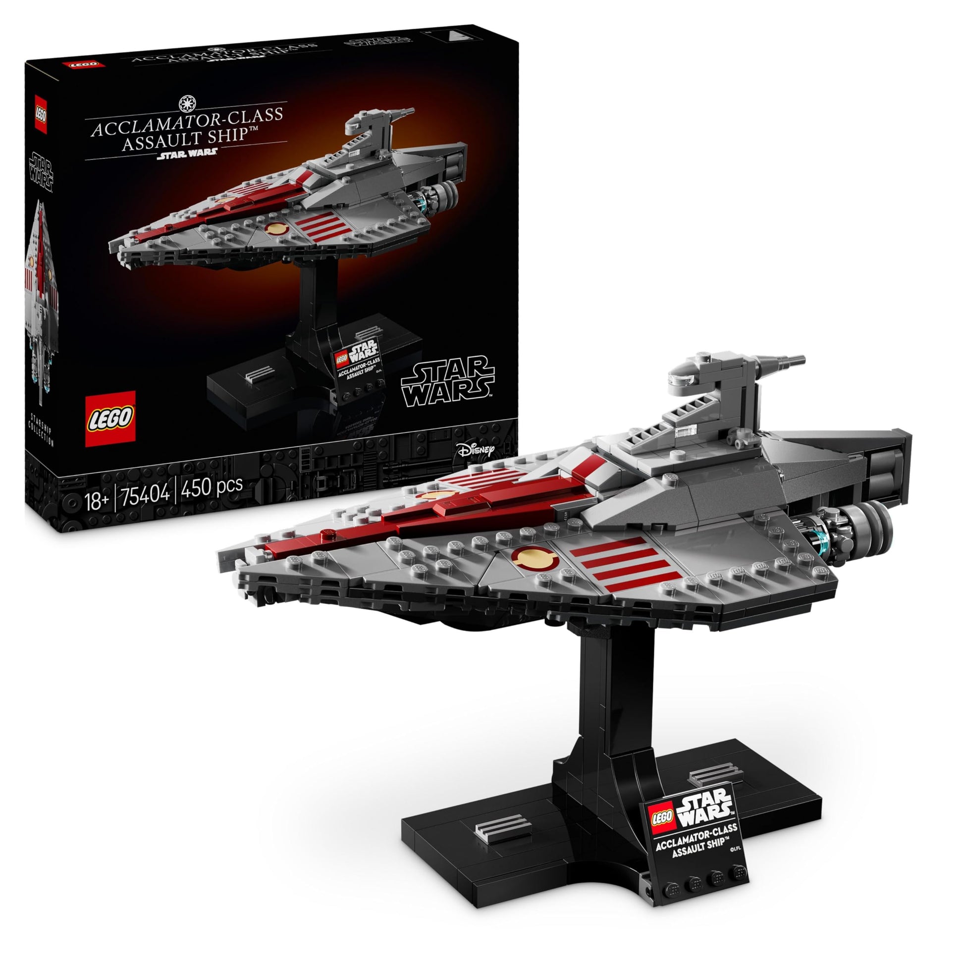 LEGO Zvaigžņu kari 75404 Acclamator kuģis - kolekcionējams, būvējams, izstādāms, ideāla dāvana faniem un pieaugušajiem.
