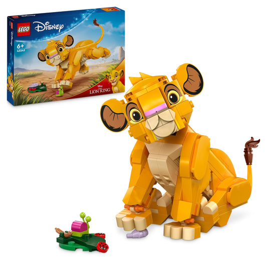 LEGO Disney Simba - Building toy set with lion figure, perfect gift for kids aged 6+, fantasy playset 43243.