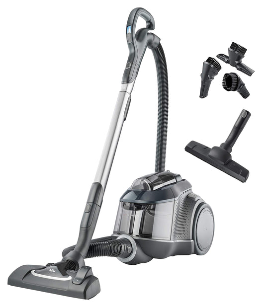 AEG LX9-3-STM putekļsūcējs - 3D filtru sistēma, 650W, XL riteņi, 12m darbības rādiuss, 1,6L tvertne, 72 dB(A)
