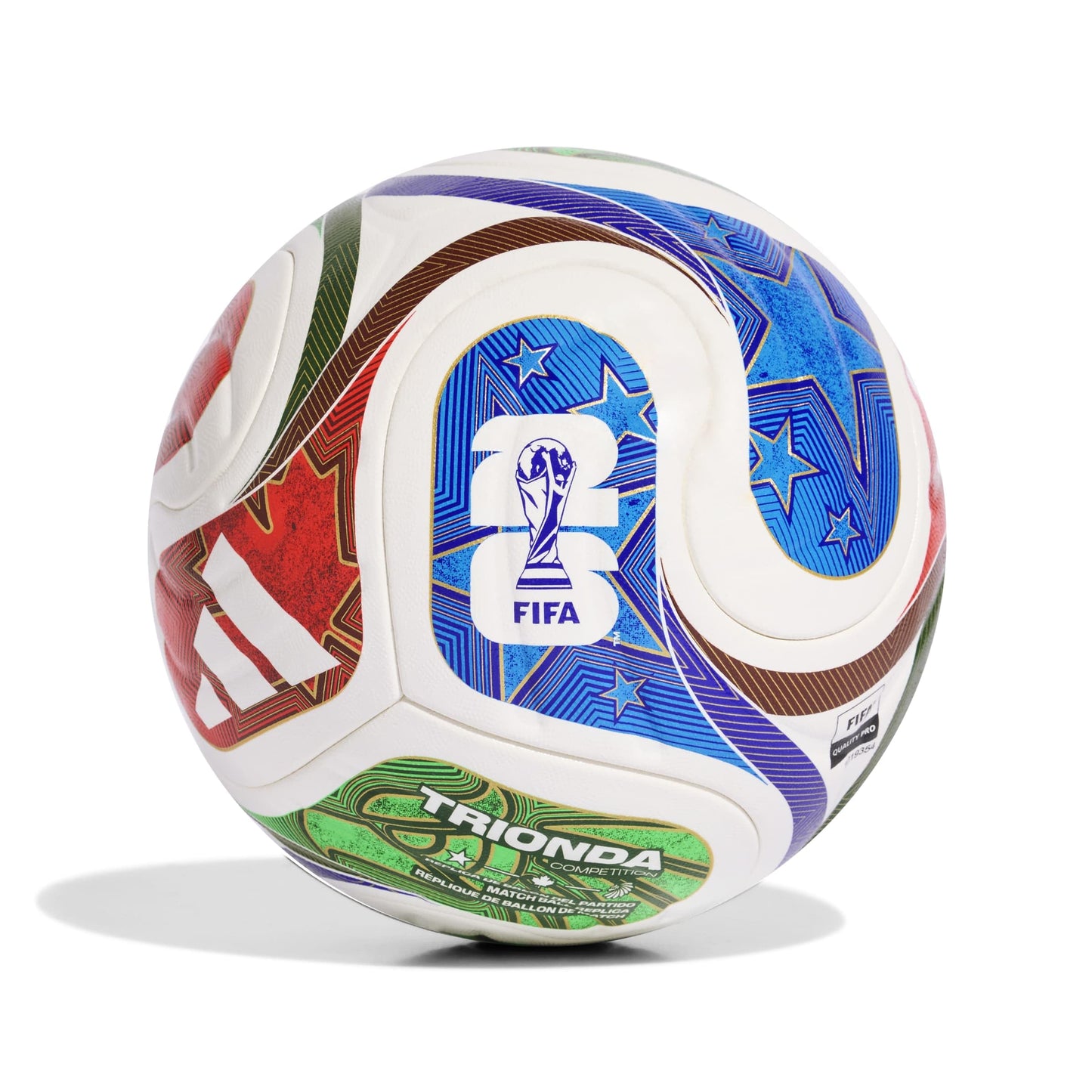Futbola bumba adidas FIFA World Cup 26™ Trionda sacensību bumba Unisex pieaugušajiem, balta, 36 2/3 EU
