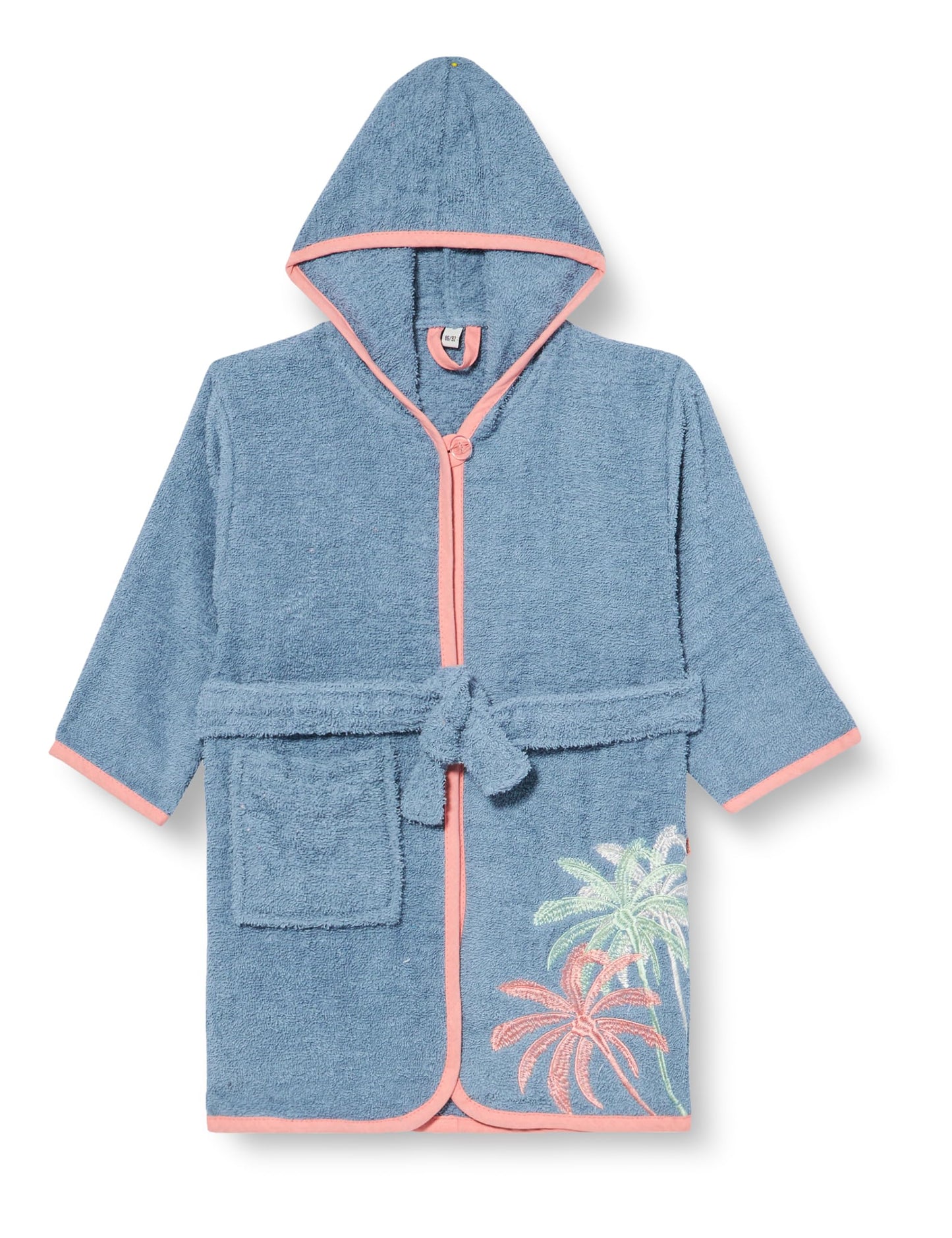 Bērnu peldmētelis Playshoes unisex, frotē halāts ar palmām, 110/116