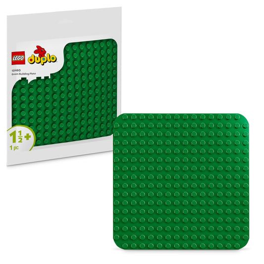LEGO DUPLO zaļā būvplāksne - celtniecības rotaļlieta maziem bērniem, radošai būvēšanai un iztēlei, mācību rotaļlieta 10460