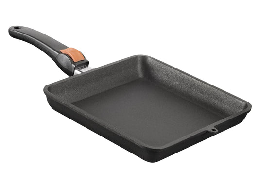 SKK Titan Induction Frying Pan - 24x24 cm, non-stick, removable handle, oven-safe, ceramic reinforced, made in Germany