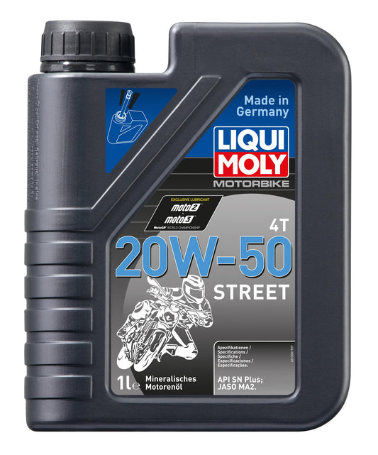 LIQUI MOLY Motorbike 4T 20W-50 Street | 1 L | motociklu 4-taktu eļļa | Art.-Nr.: 1500
