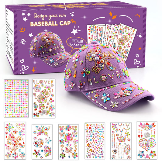 Dāvana meitenēm 5 6 7 8 9 10 11 gadiem DIY beisbola cepure, skolas gaita