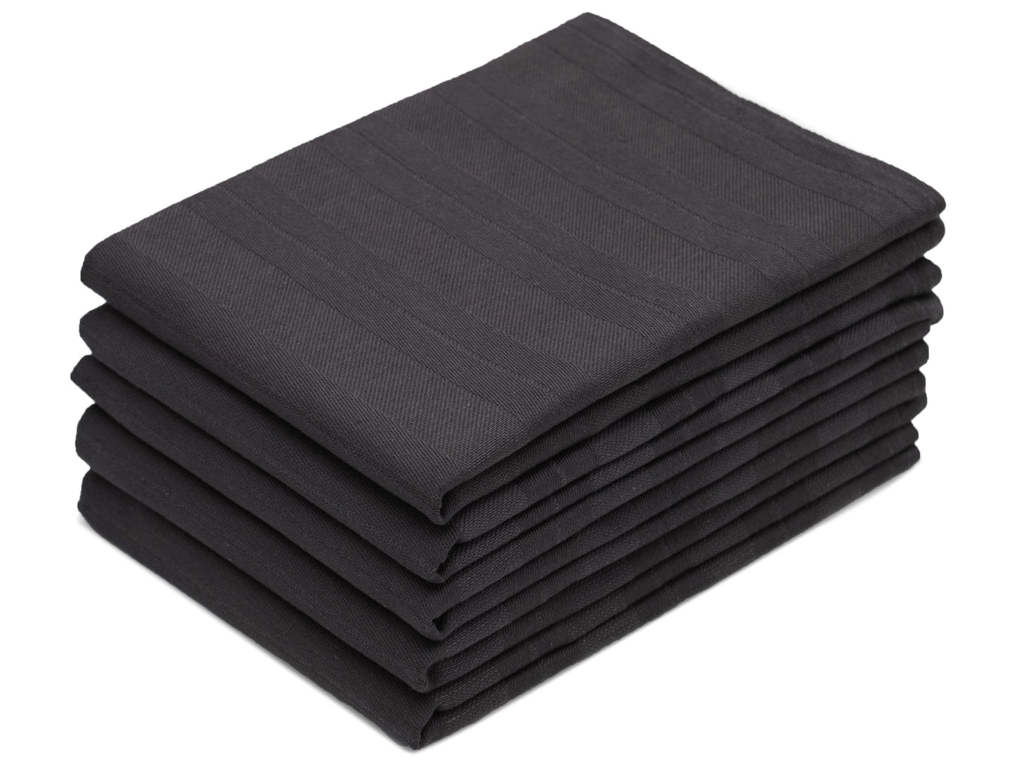 Virtuves dvieļi ZOLLNER, 5 gab., 50x70 cm, kokvilna, ļoti uzsūcoši un izturīgi, grafīta krāsā, līdz 60°C, ēdināšanas kvalitāte, OEKO-TEX sertificēti