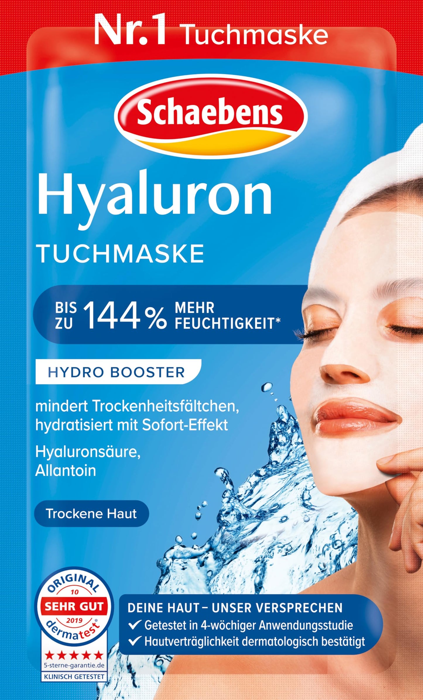 Auduma sejas maska Schaebens Hyaluron, 21 g