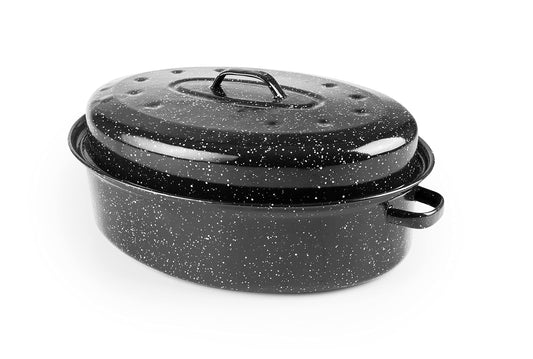 COCCOTE MELNS 42 CM - Stylish 42 cm black melamine serving tray with ergonomic handles for easy carrying.